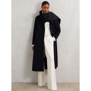 REISS Indira Wool-Blend Scarf Blindseam Coat
